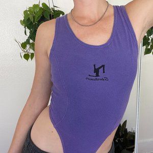 Purple Cotton Sportswear Leotard